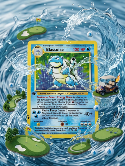 Blastoise Inspired Golf Ball Marker