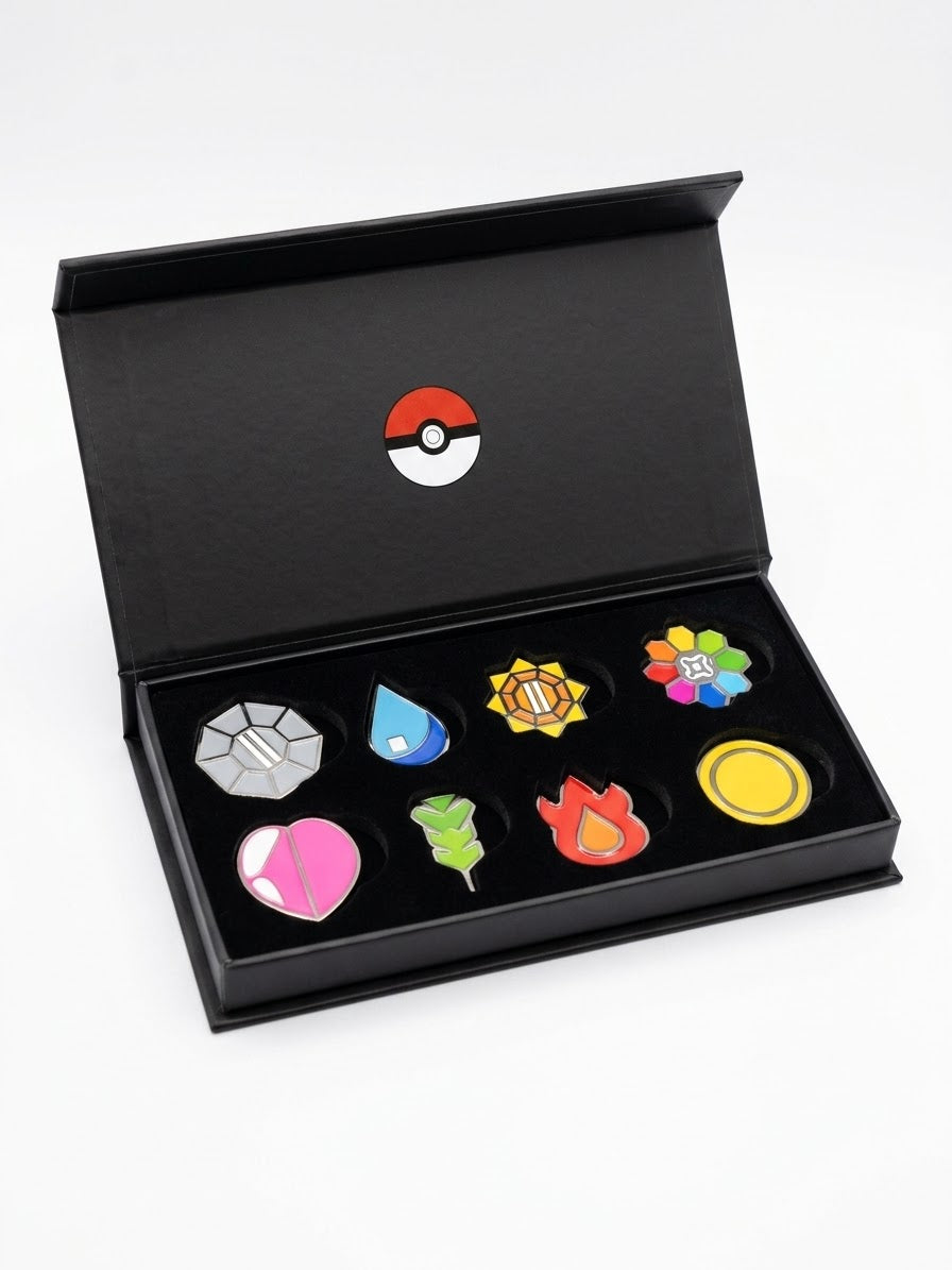 Pokemon Gym Badges Golf Ball Marker 8-Piece Collector Set⁠