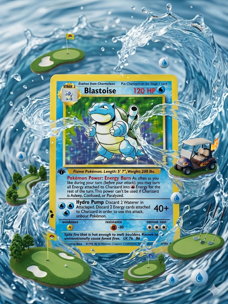 Blastoise Inspired Golf Ball Marker
