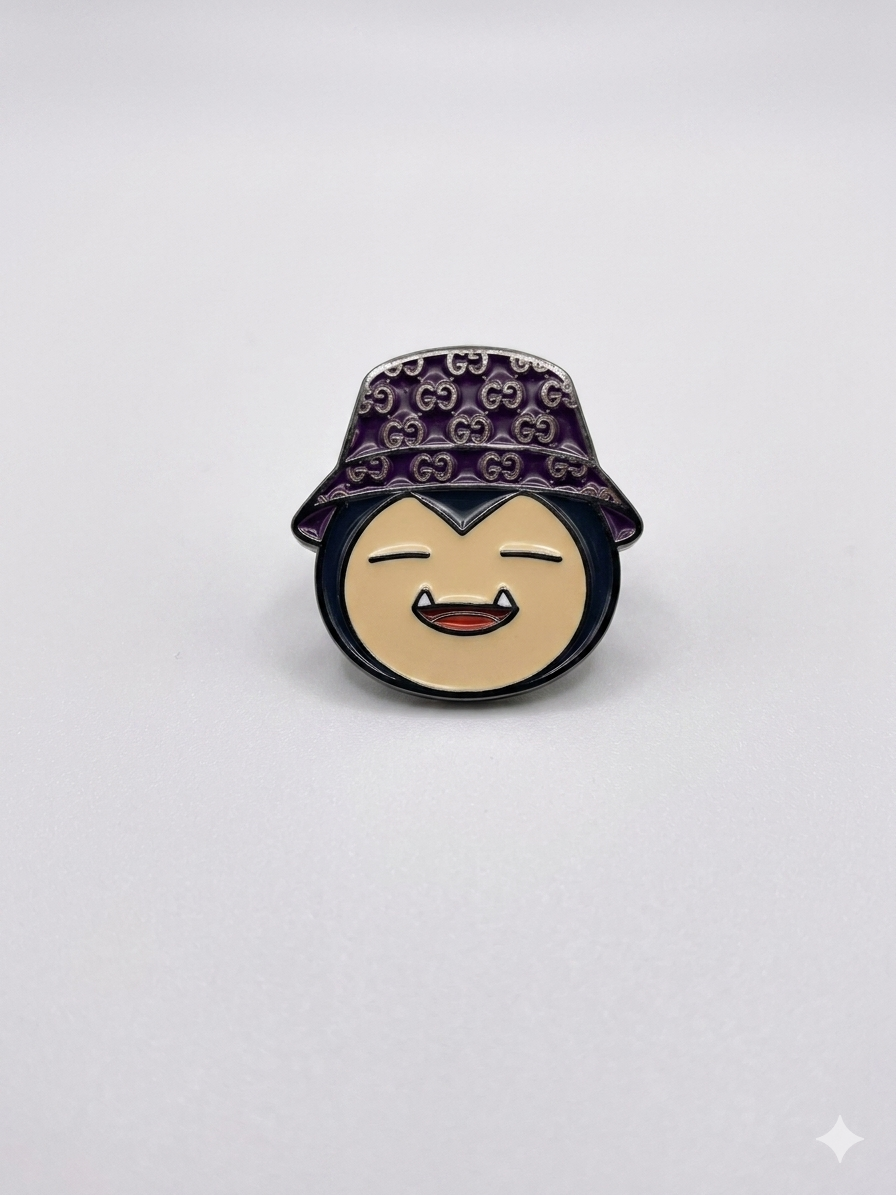 Dripped Snorlax Royal Purple Inspired Golf Ball Marker