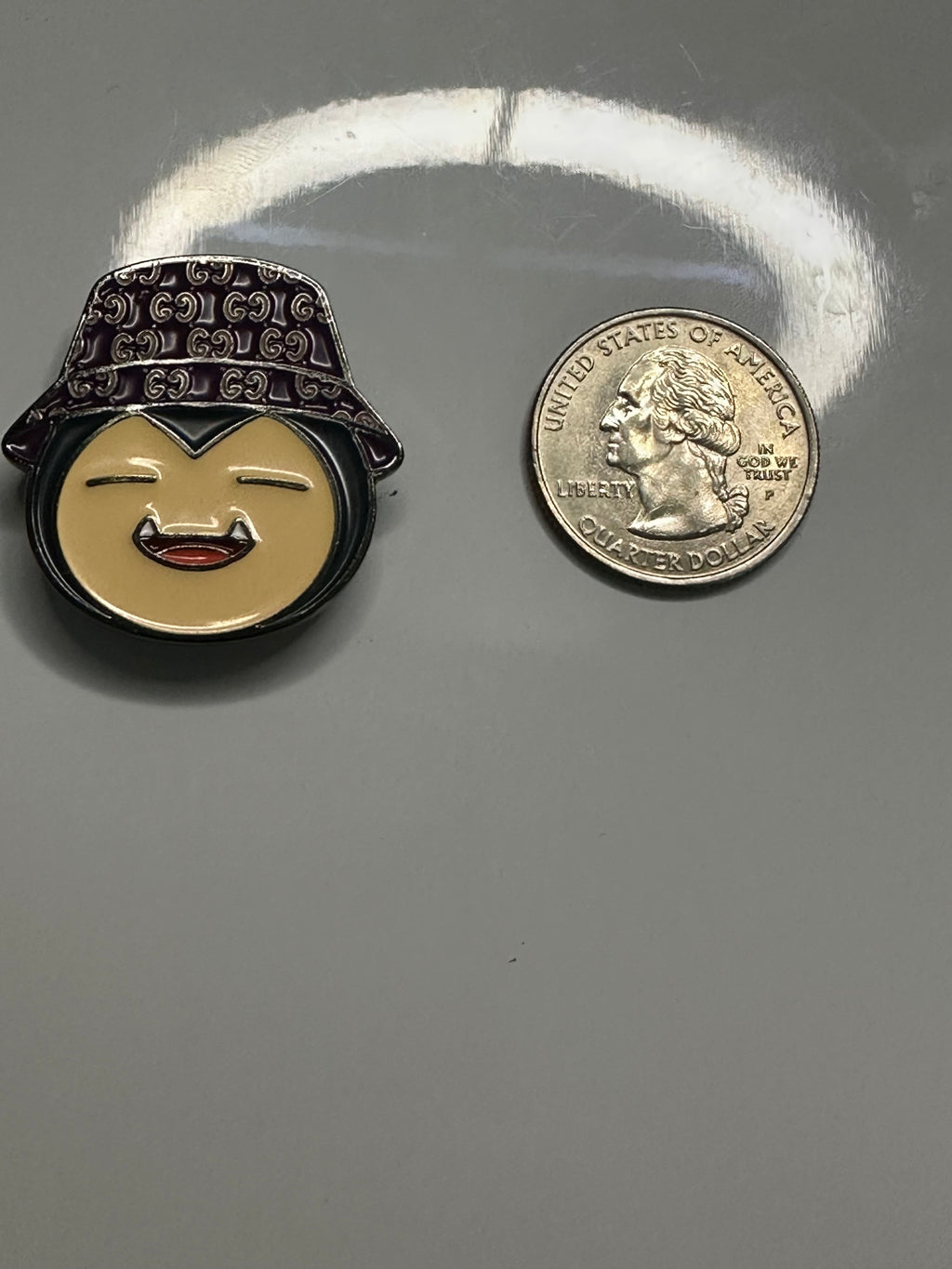 Dripped Snorlax Royal Purple Inspired Golf Ball Marker
