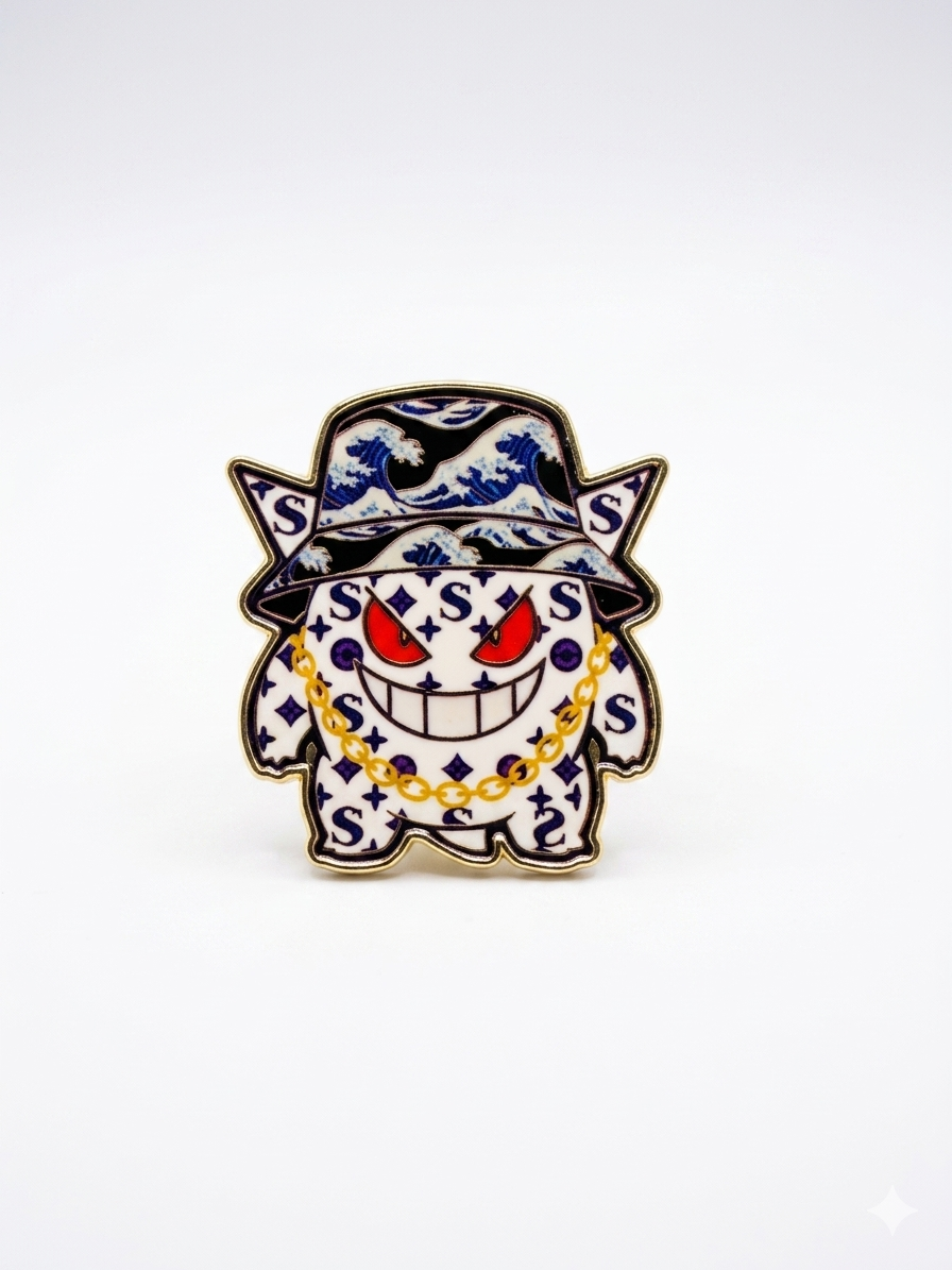 Dripped White Gengar Inspired Golf Ball Marker