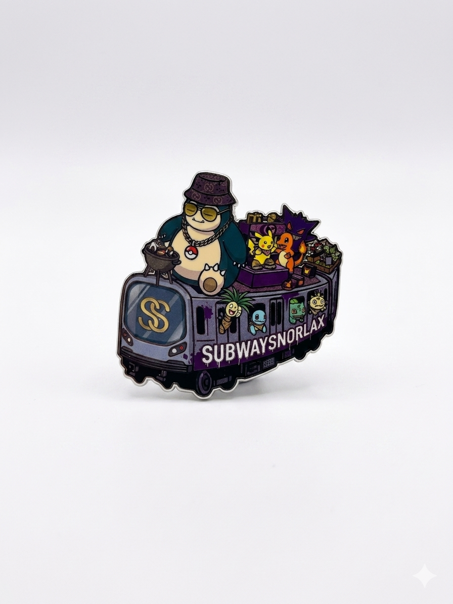 Subway Snorlax Inspired Golf Ball Marker