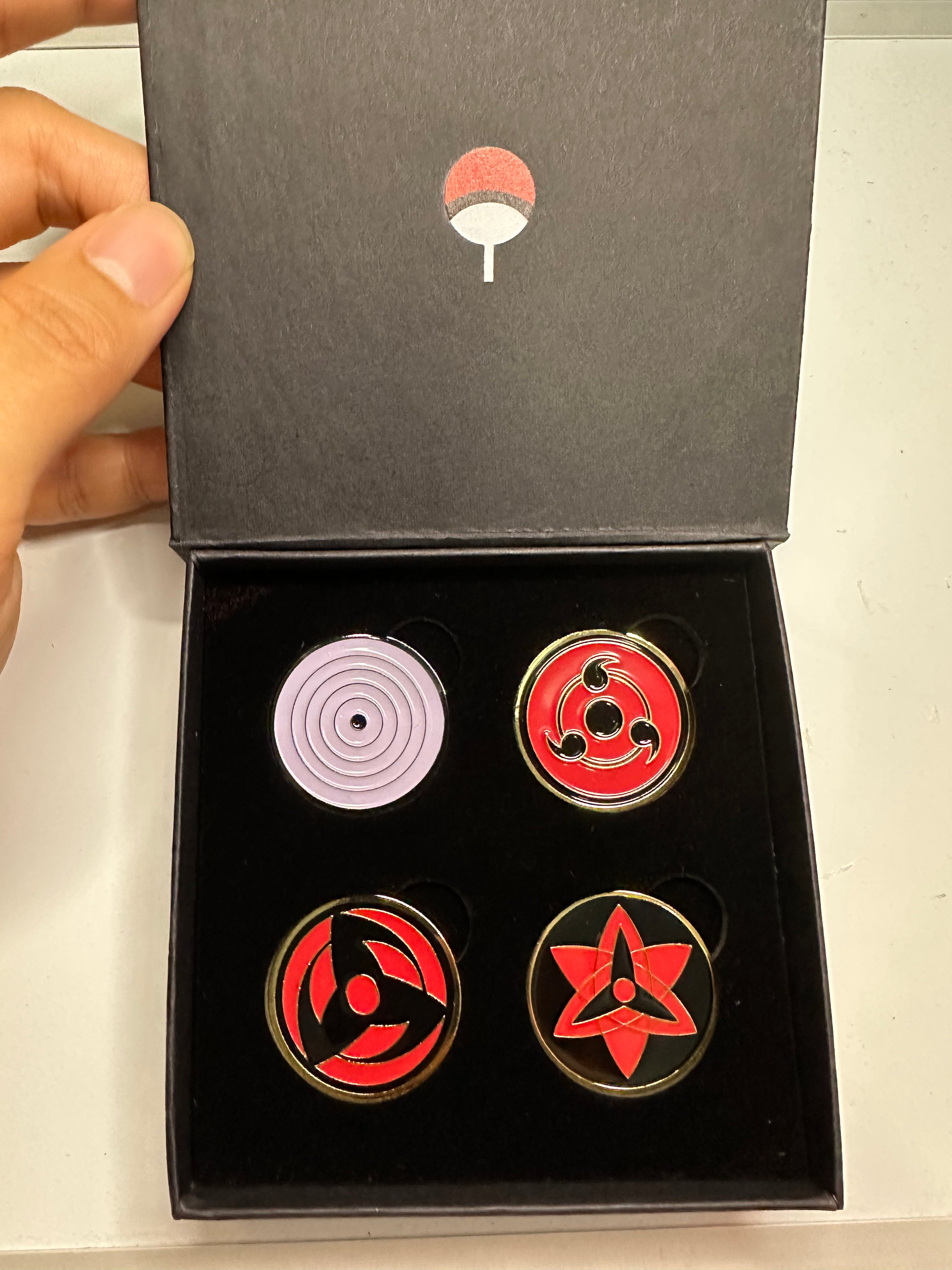 Naruto Inspired Uchiha Eyes Set Ball Markers (All 4)